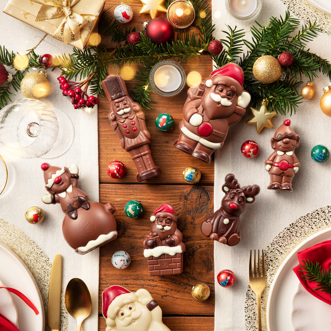 Sujets en chocolat Leonidas pour les fêtes de Noël